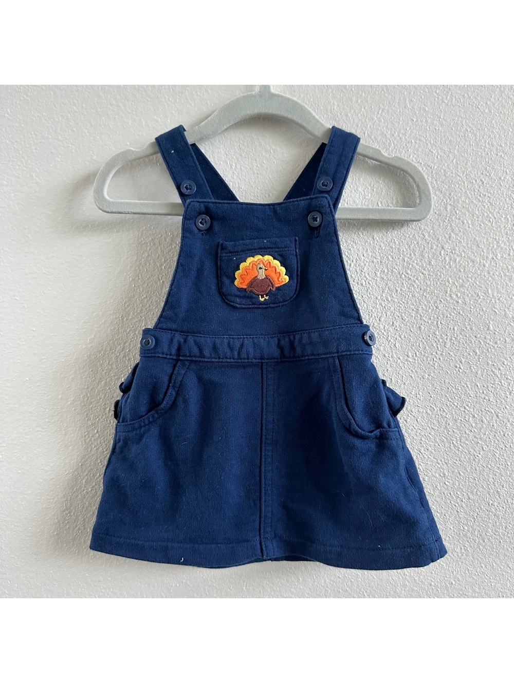 Carter's Baby Turkey Embroidered Dress Size 6M